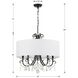 Othello 5 Light 24 inch Matte Black Chandelier Ceiling Light in Clear Hand Cut