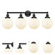 Beacon 4 Light 33.5 inch Matte Black Bath Vanity Light Wall Light