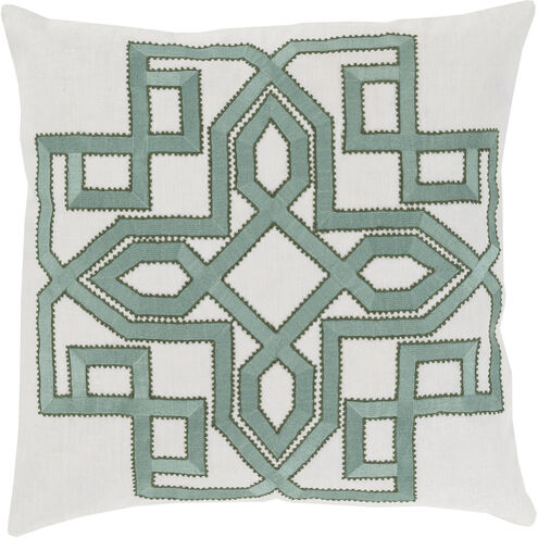 Gatsby 22 X 22 inch Light Gray and Sage Throw Pillow