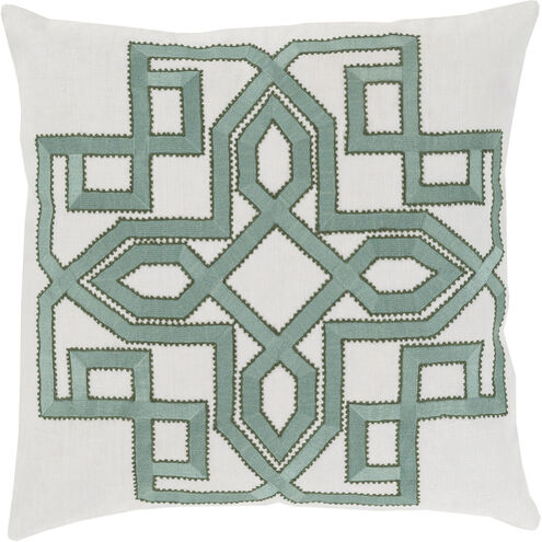 Gatsby 22 X 22 inch Light Gray and Sage Throw Pillow