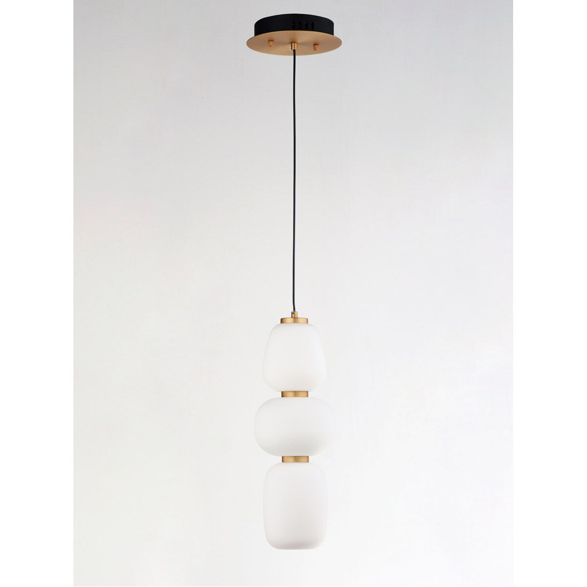 Soji LED 6 inch Black and Gold Single Pendant Ceiling Light