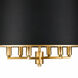 Coco 6 Light 24 inch Matte Black/French Gold Pendant Ceiling Light