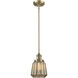 Franklin Restoration Chatham LED 6 inch Brushed Brass Mini Pendant Ceiling Light in Mercury, Franklin Restoration