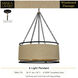 Windward Passage 6 Light 26.5 inch Coal And Soft Brass Pendant Ceiling Light in Coal/Soft Brass