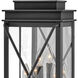 Montecito Outdoor Wall Mount Lantern in Museum Black