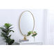 Eternity 34 X 24 inch Brass Wall Mirror