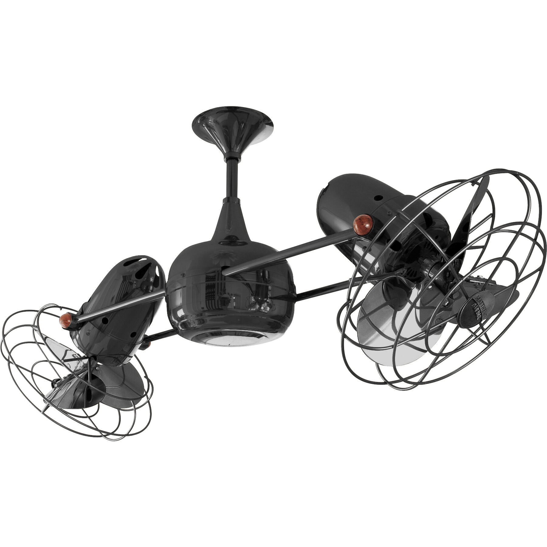 Matthews-Gerbar Duplo-Dinamico 13 inch Black Nickel Rotational Ceiling Fan