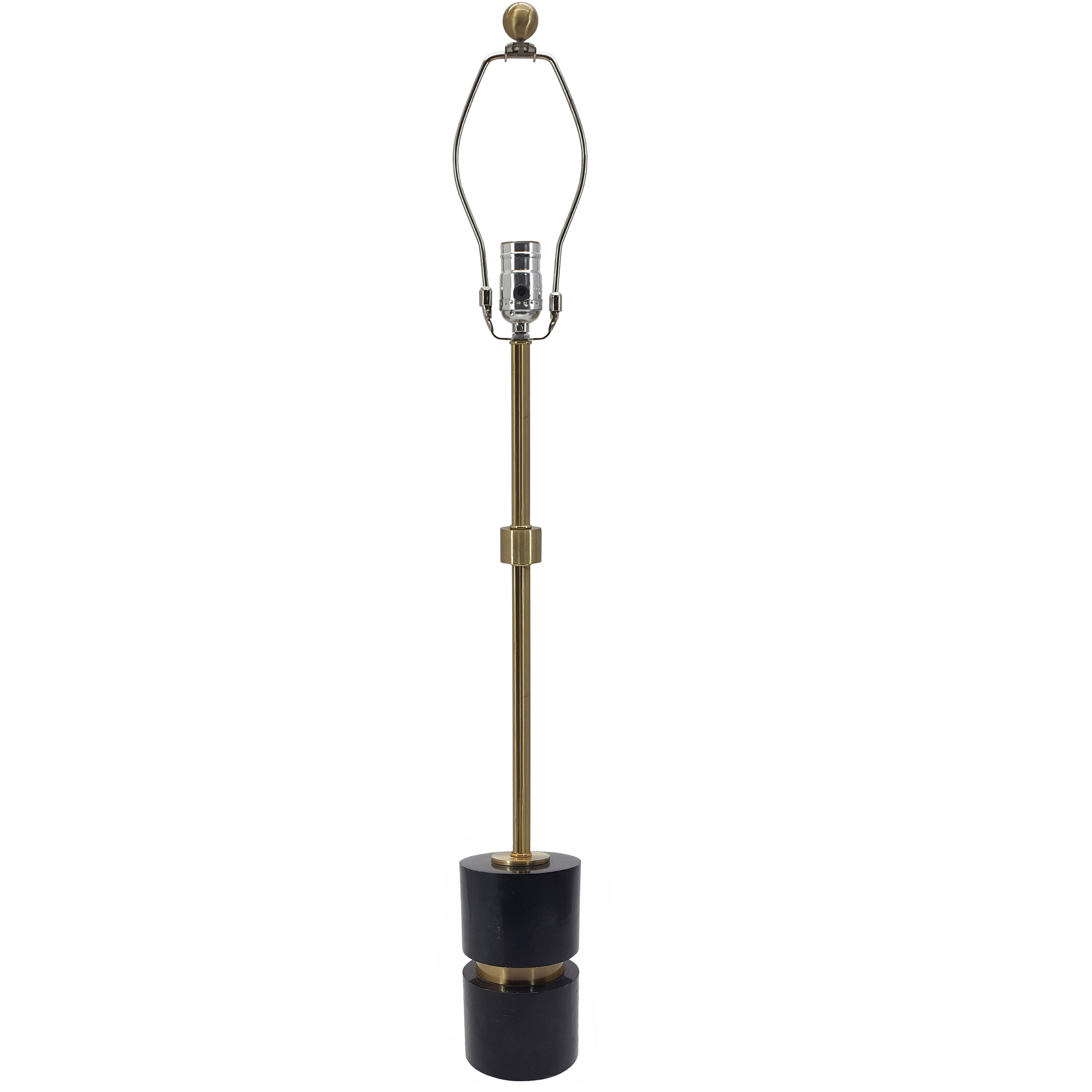 Peraro 34 inch 60 watt Black/Gold/White Table Lamp Portable Light