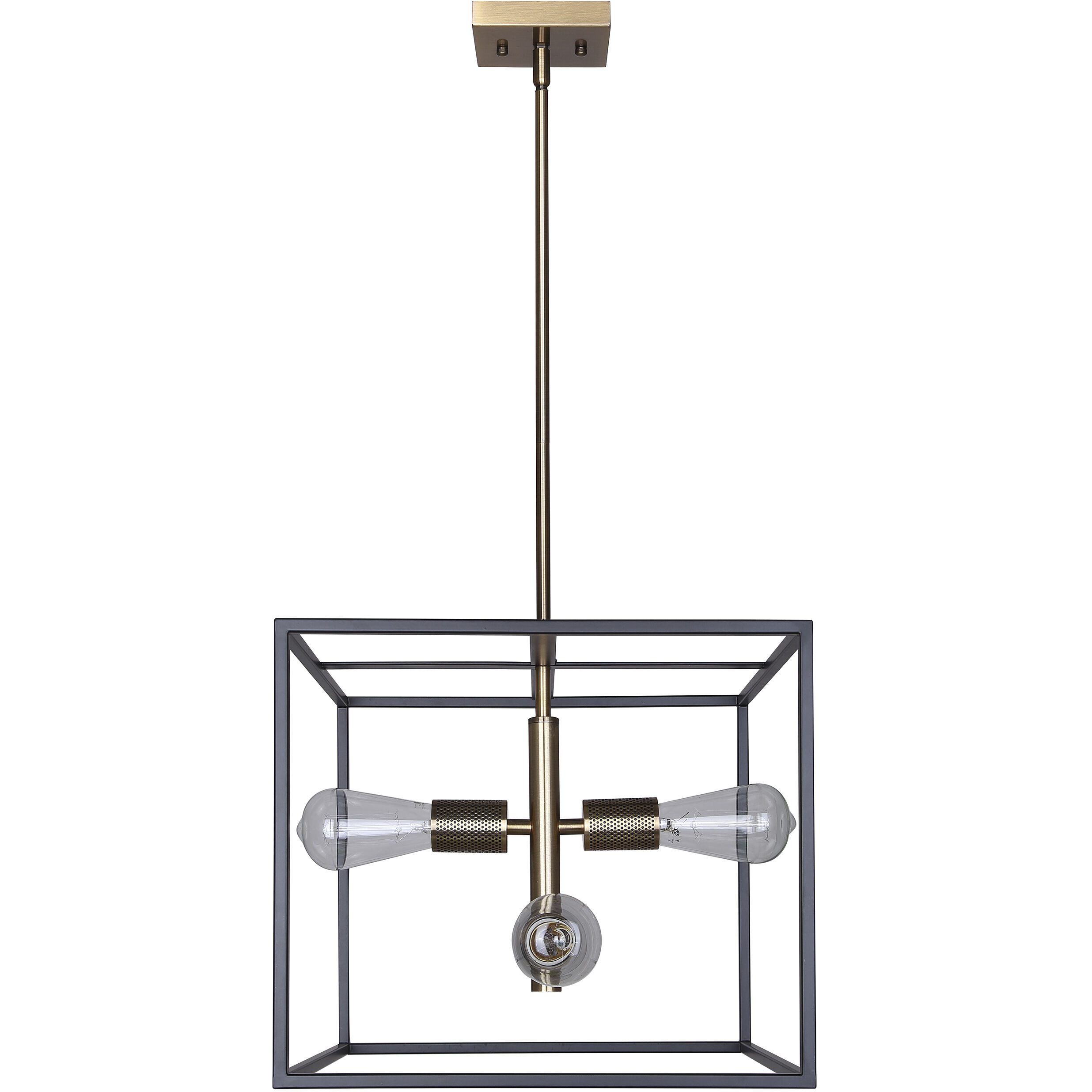 Bodie 4 Light 15 inch Black/Gold Chandelier Ceiling Light