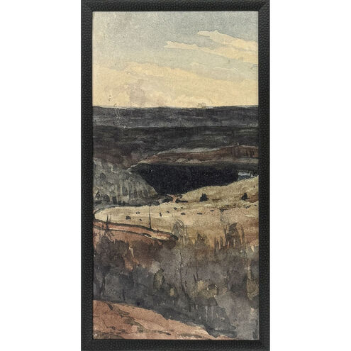Rolling Fields Green and Brown and Multi and Rust Framed Art
