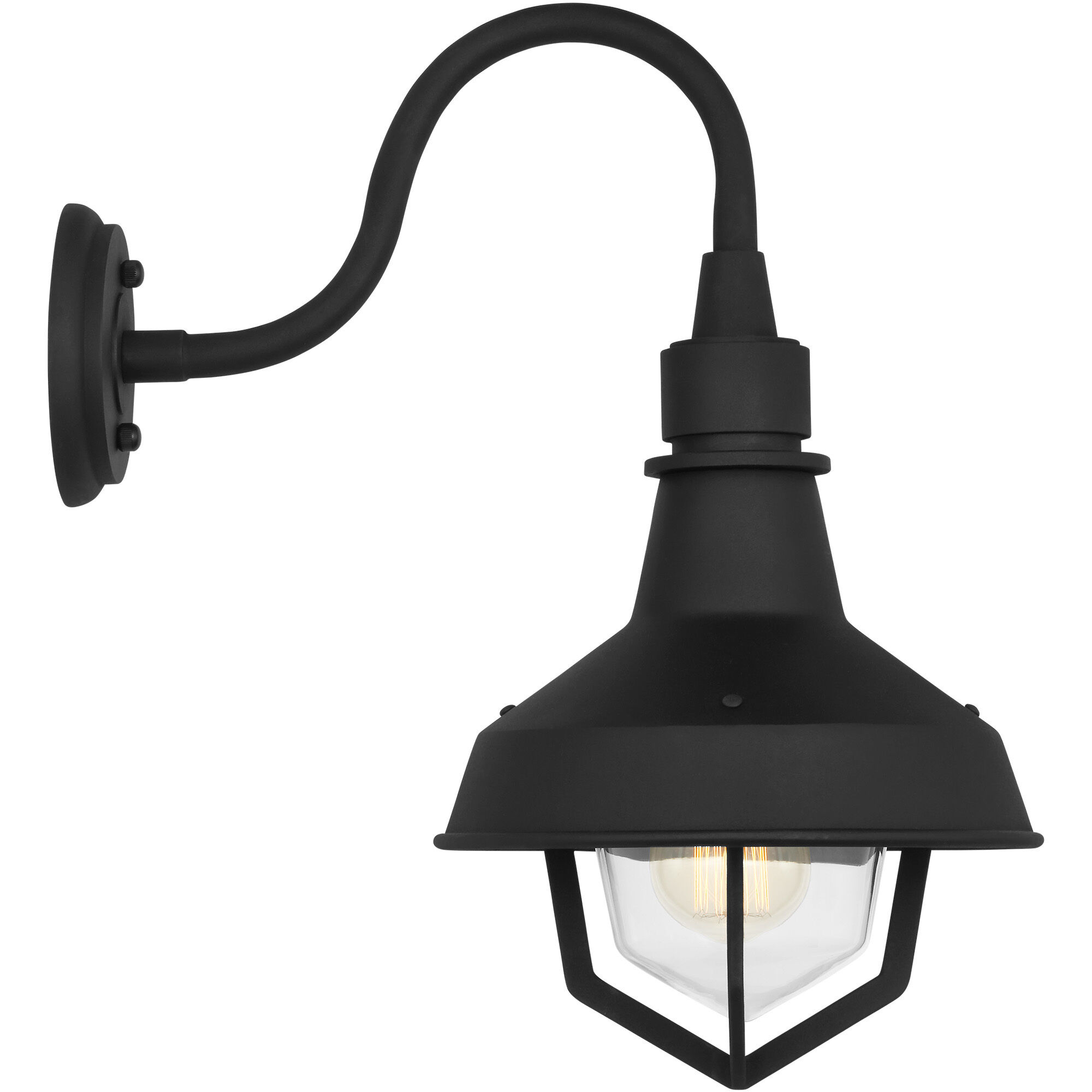 TOB by Thomas O'Brien Hollis 1 Light 17.5 inch Textured Black Outdoor Wall Lantern