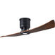 Atlas Lindsay 52 inch Matte Black with Walnut Blades Ceiling Fan, Atlas