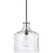 Elijah 1 Light 12 inch Bronze Pendant Ceiling Light