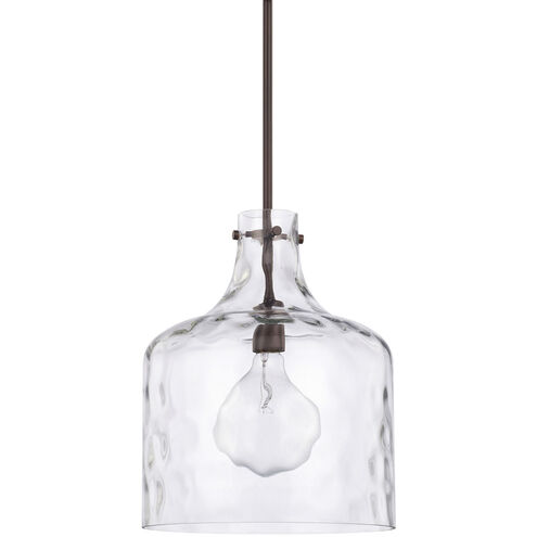 Elijah 1 Light 12 inch Bronze Pendant Ceiling Light