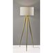 Director 60.25 inch 150.00 watt Antique Brass Floor Lamp Portable Light