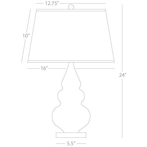 Small Triple Gourd 24 inch 150 watt Sunset Yellow Accent Lamp Portable Light in Lucite