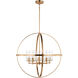 Alturas 5 Light 27.25 inch Satin Brass Chandelier Ceiling Light