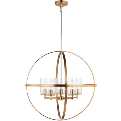 Alturas 5 Light 27.25 inch Satin Brass Chandelier Ceiling Light