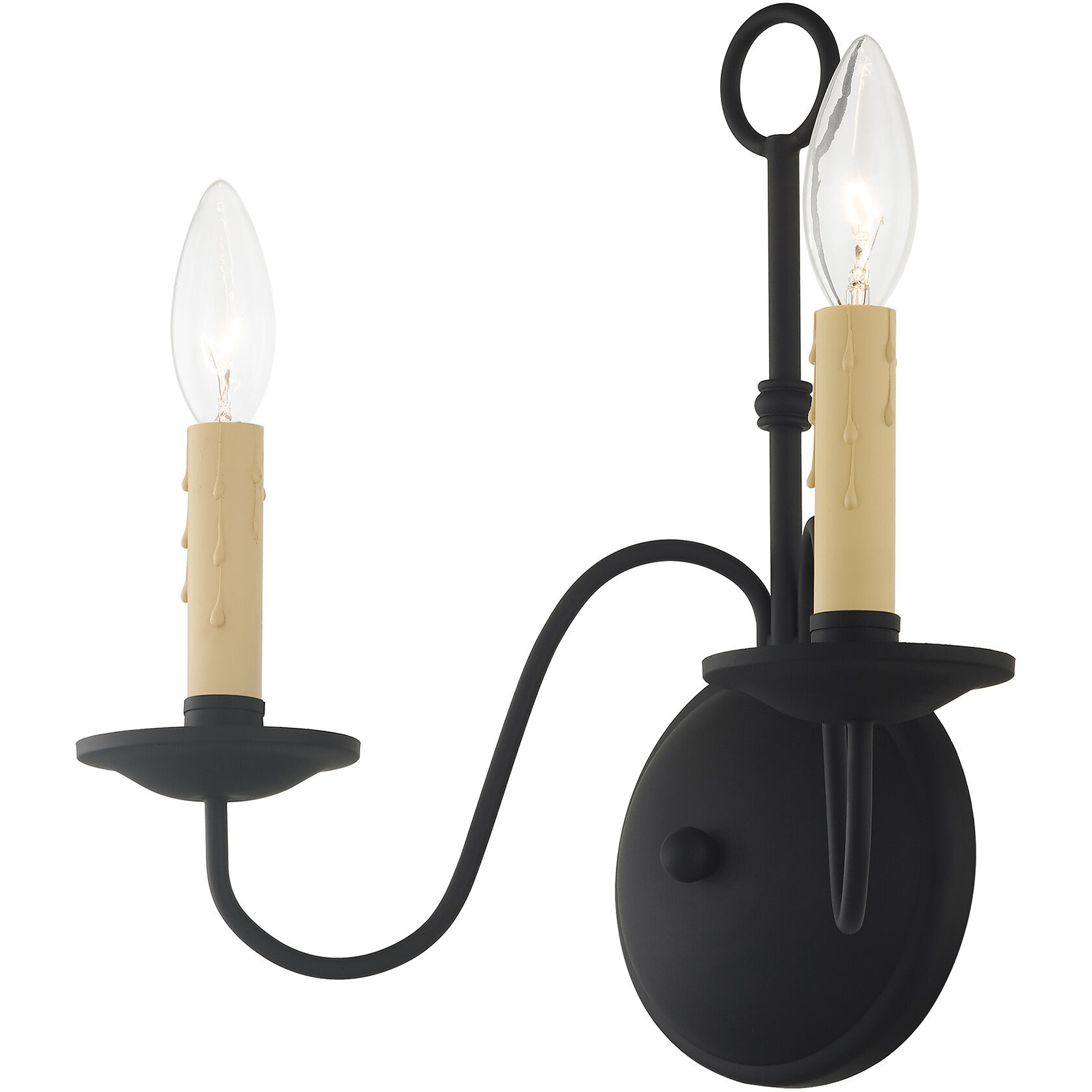 Heritage 2 Light 13 inch Black Wall Sconce Wall Light