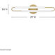 Eos LED 25 inch Lacquered Brass Bath Light Wall Light