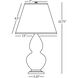 Small Double Gourd 22.75 inch 27 watt Sugar Plum with Antique Silver Accent Lamp Portable Light in Rose Red with Ink Black