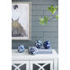 Aline Blue/White Decorative Orb, Set of 4