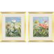 Summer Wildflowers Green and Yellow and Blue and Multi Framed Art