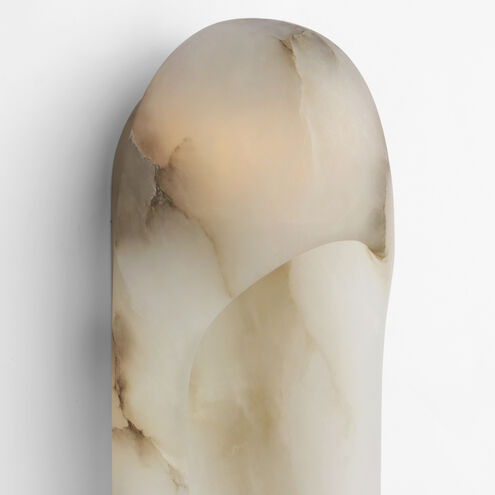 Kelly Wearstler Esculpa LED 6 inch Alabaster and Polished Nickel Elongated Wall Light