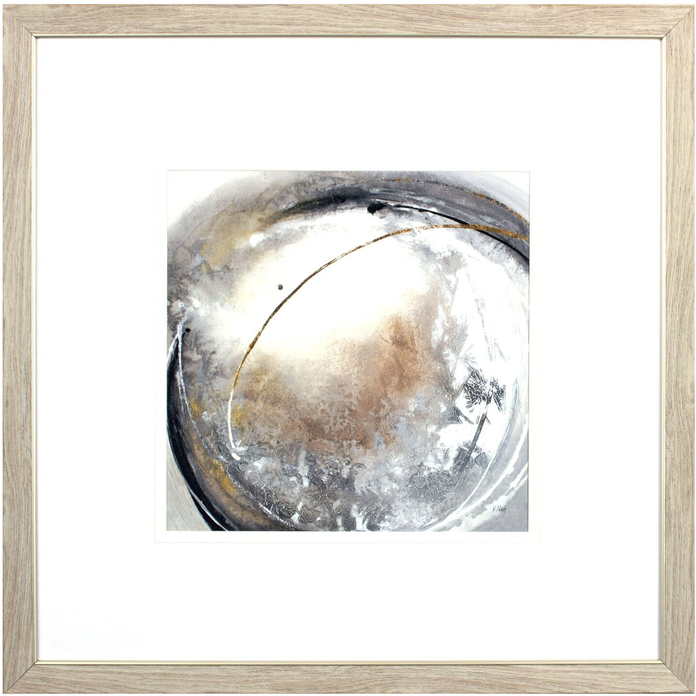 Swell Neutral and Metallic and Gray and Brown Framed Art, Propac