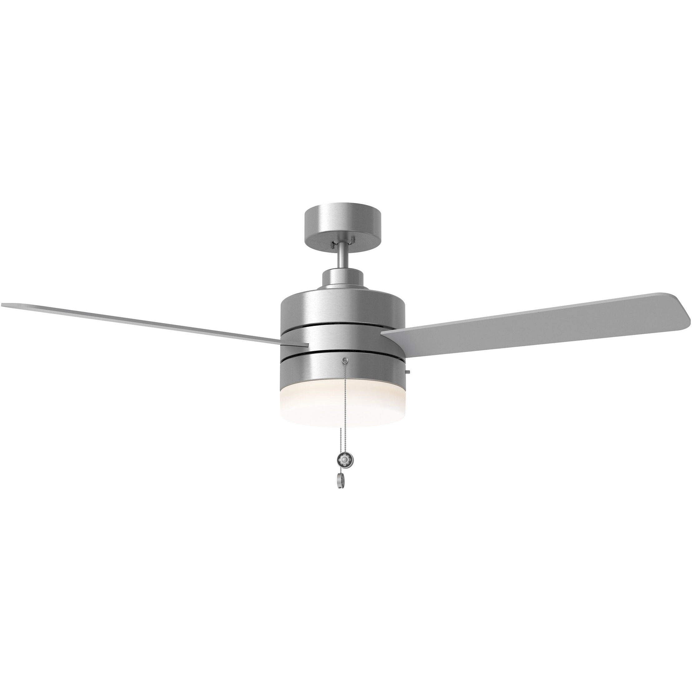 Syrus 52 52 inch Brushed Steel with Silver Blades Ceiling Fan