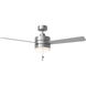 Syrus 52 52 inch Brushed Steel with Silver Blades Ceiling Fan
