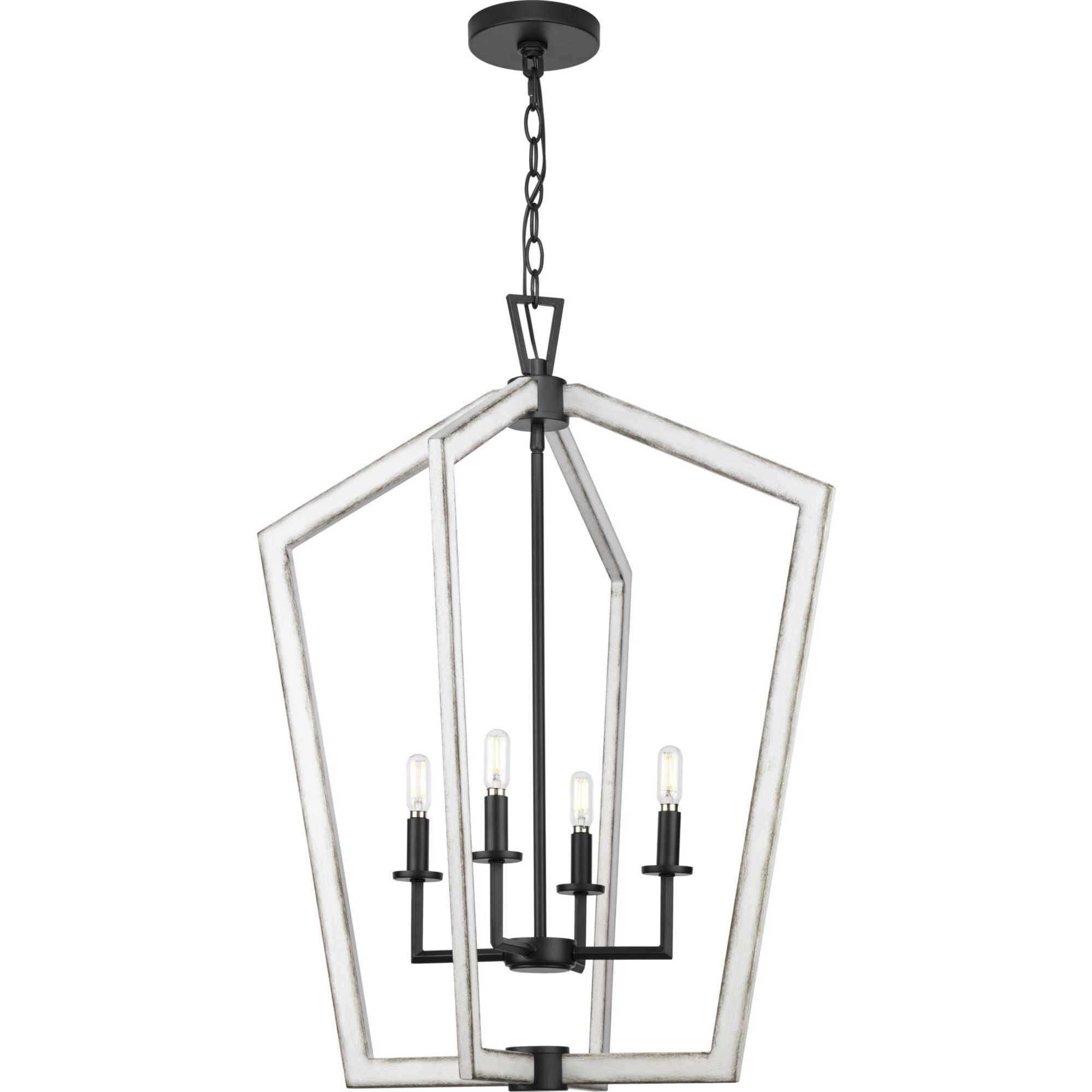 Galloway 4 Light 24 inch Matte Black Foyer Light Ceiling Light