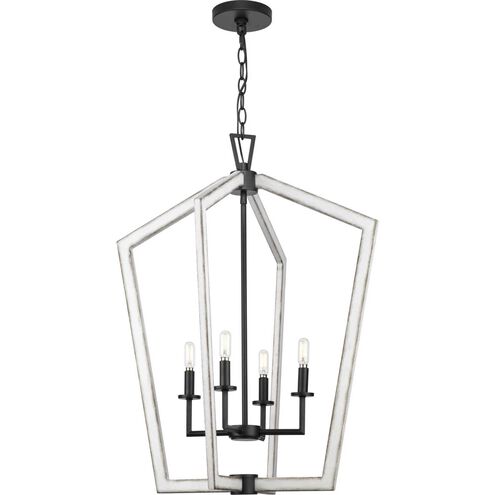 Galloway 4 Light 24 inch Matte Black Foyer Light Ceiling Light