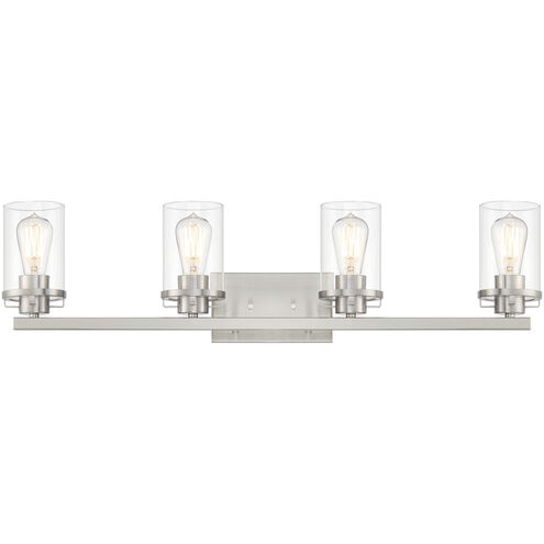 Jedrek 4 Light 34 inch Brushed Nickel Vanity Light Wall Light