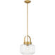 Wickglow 1 Light 11 inch Legacy Brass Pendant Ceiling Light