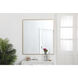 Monet 40 X 36 inch Brass Wall Mirror
