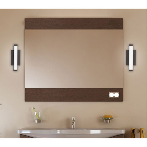 FMVCSL Square LED 13 inch Polished Bronze Vanity Light Wall Light