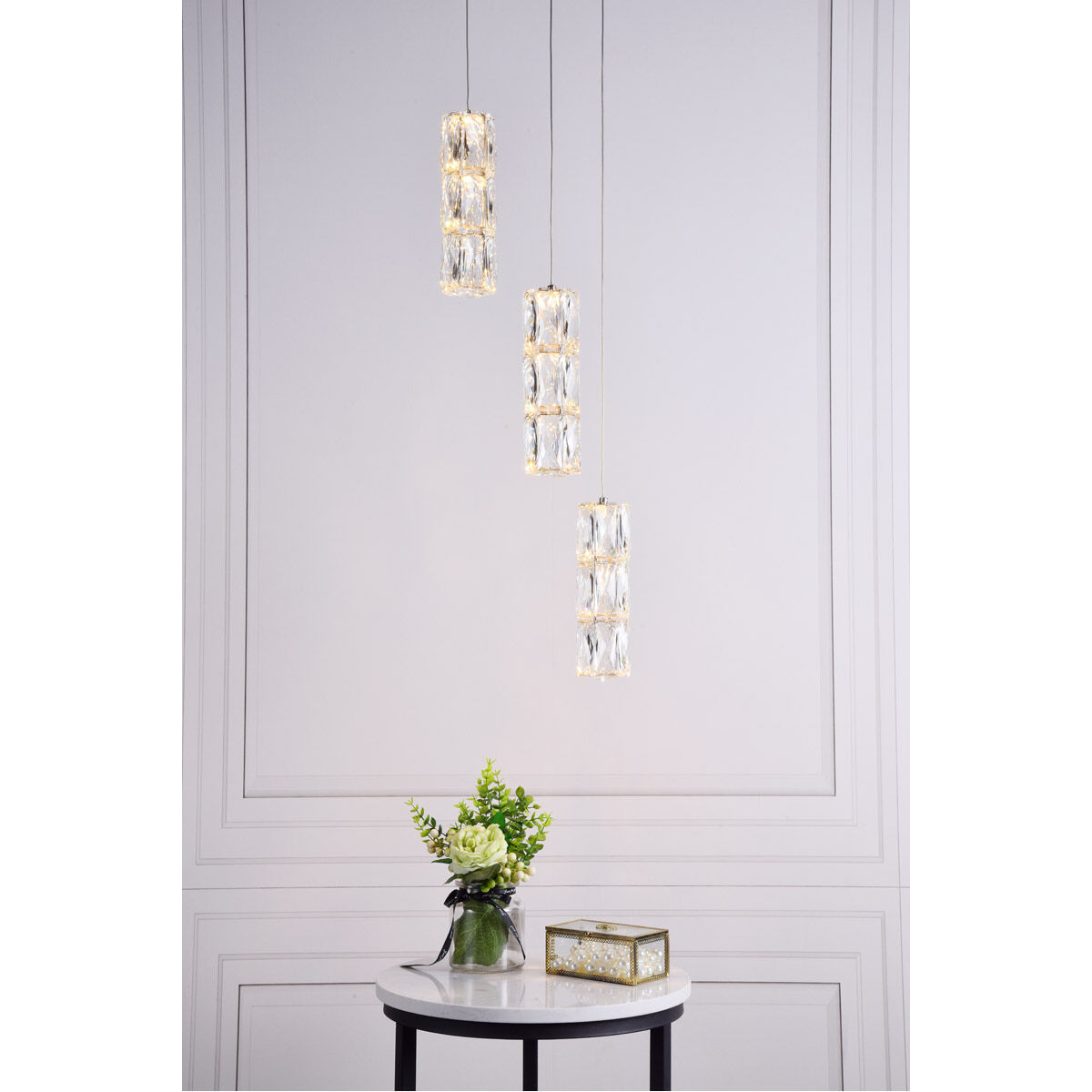 Polaris LED 12 inch Chrome Pendant Ceiling Light