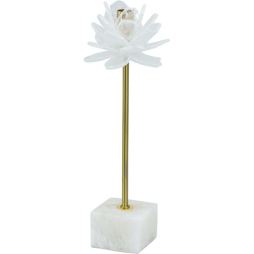 Selenite Stone 14.2 X 5.1 inch Candleholder
