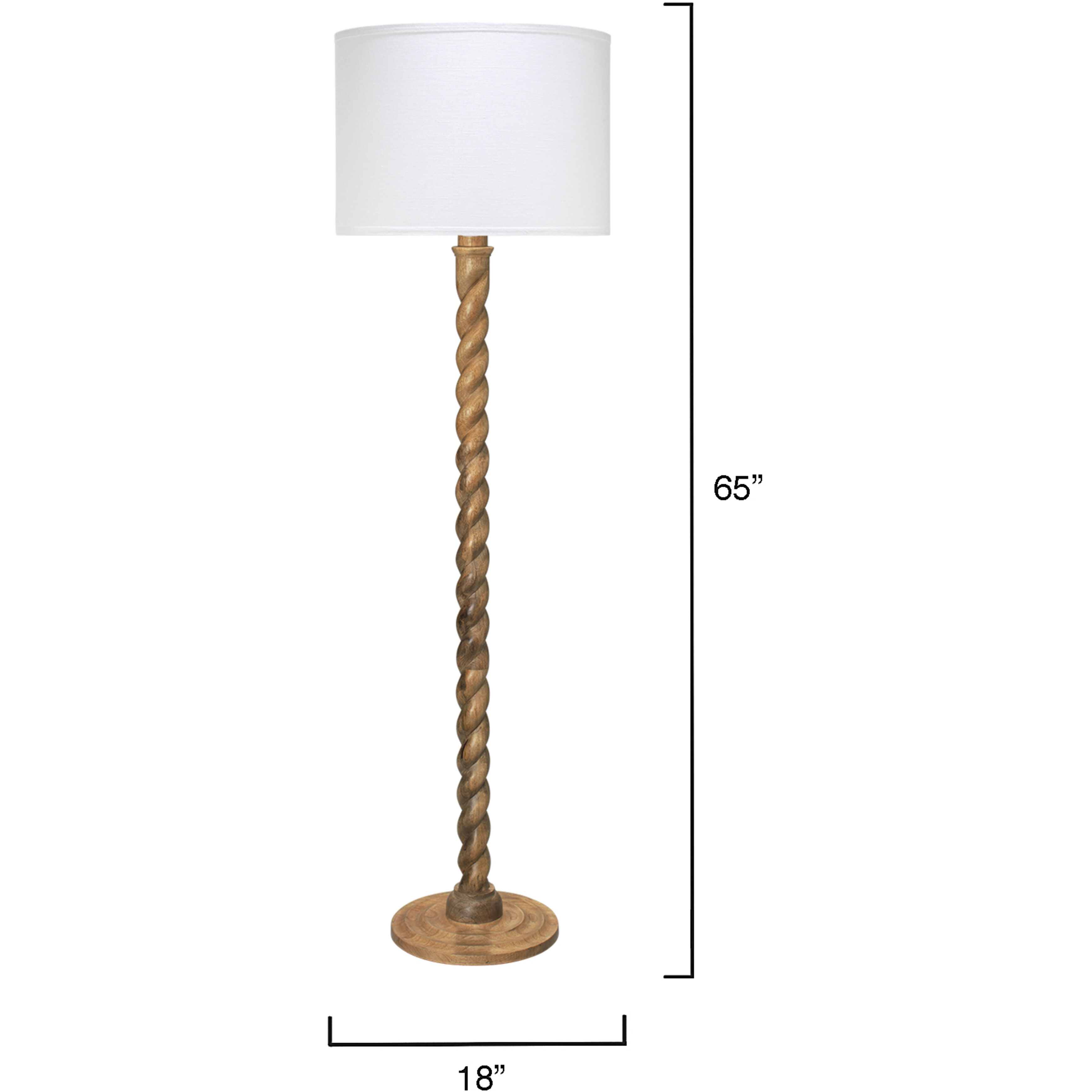 Barley Twist 66 inch 150.00 watt Natural Wood Floor Lamp Portable Light