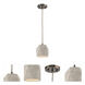 Urban Form 1 Light 5 inch Gray with Black Nickel Mini Pendant Ceiling Light