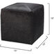 Leather and Hide 16 inch Espresso Hide w/ Dark Brown Stitching Ottoman