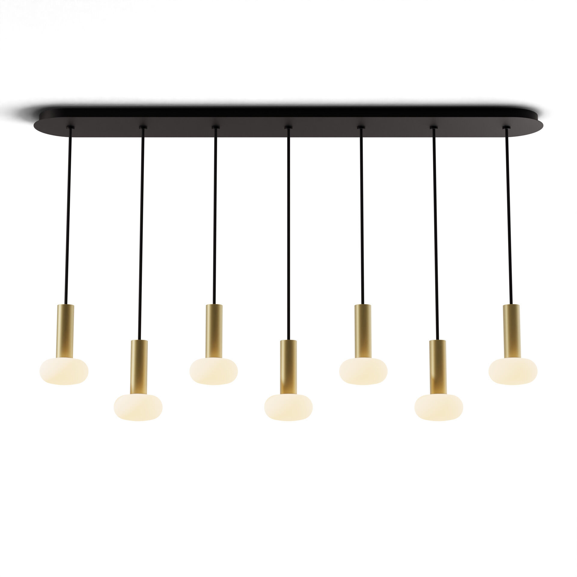 Combi LED 49 inch Brass Pendant Ceiling Light, Suspension / Flush Mount 2-in-1