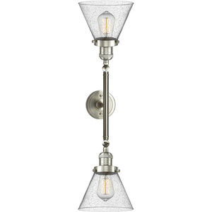 Franklin Restoration Large Cone 2 Light 18.00 inch Bathroom Vanity Light