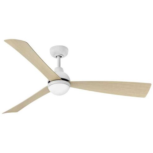 Una 56 inch Matte White with Natural Blades Fan