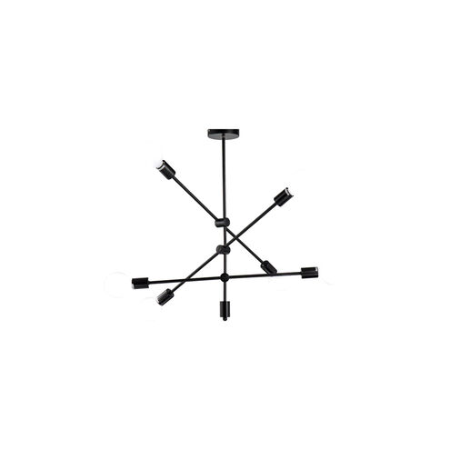 Canada 6 Light 27 inch Matte Black Chandelier Ceiling Light