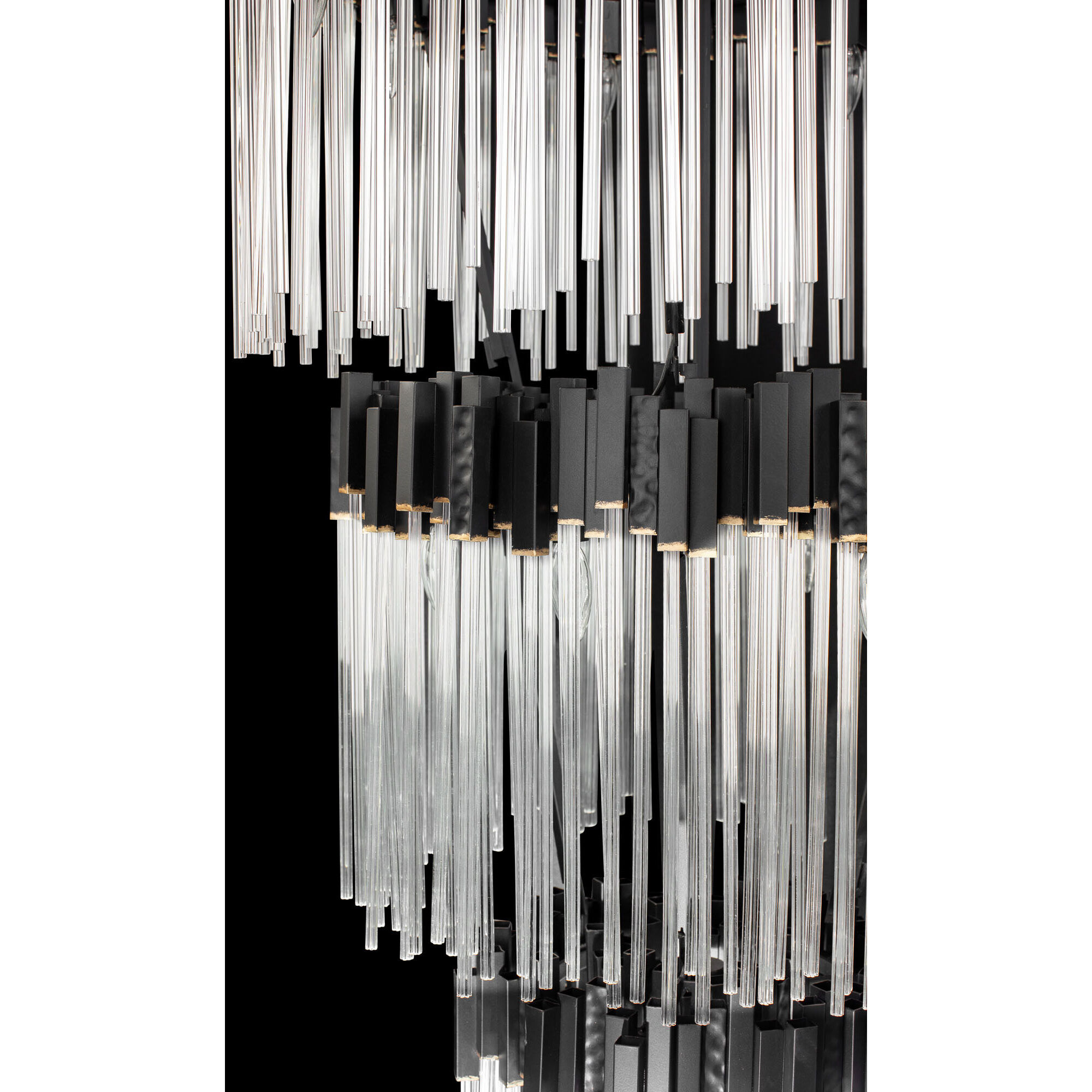 Matrix 30 Light 40 inch Matte Black and French Gold Chandelier Ceiling Light