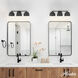 Erling 3 Light Matte Black Vanity Light Wall Light, Medium