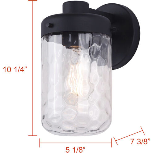 Juno 1 Light 10.25 inch Black Outdoor Wall Lantern