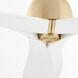 Bora Bora 62 inch Aged Brass with Studio White Blades Ceiling Fan